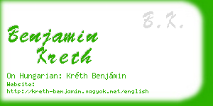benjamin kreth business card